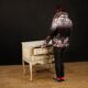 Commode française en bois laqué et peint