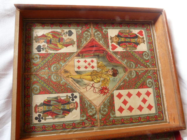 Ancient game of yellow wooden dwarf with pawns