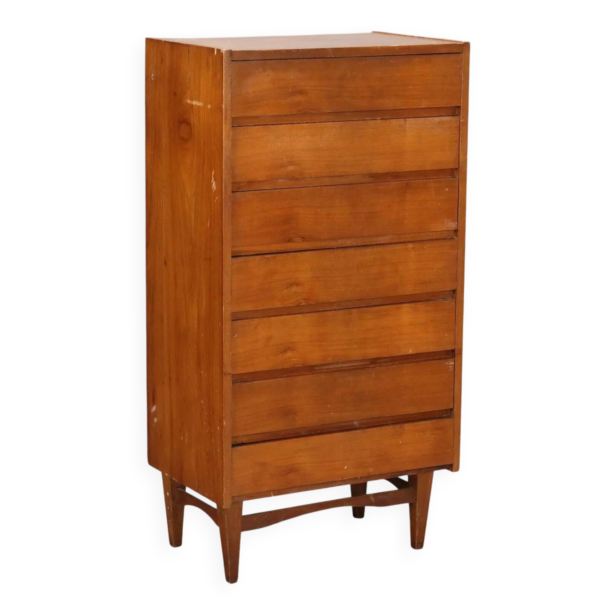 Vintage walnut veneer commode, design, Italy, 1950s