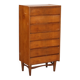 Vintage walnut veneer commode, design, Italy, 1950s