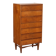 Vintage walnut veneer commode, design, Italy, 1950s