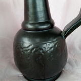 Black ceramic pitcher Vallauris by Lunetta