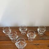 6 glass egg cups