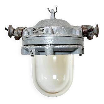 Dark Grey Cast Aluminium Explosion Proof Lamp , 1970s