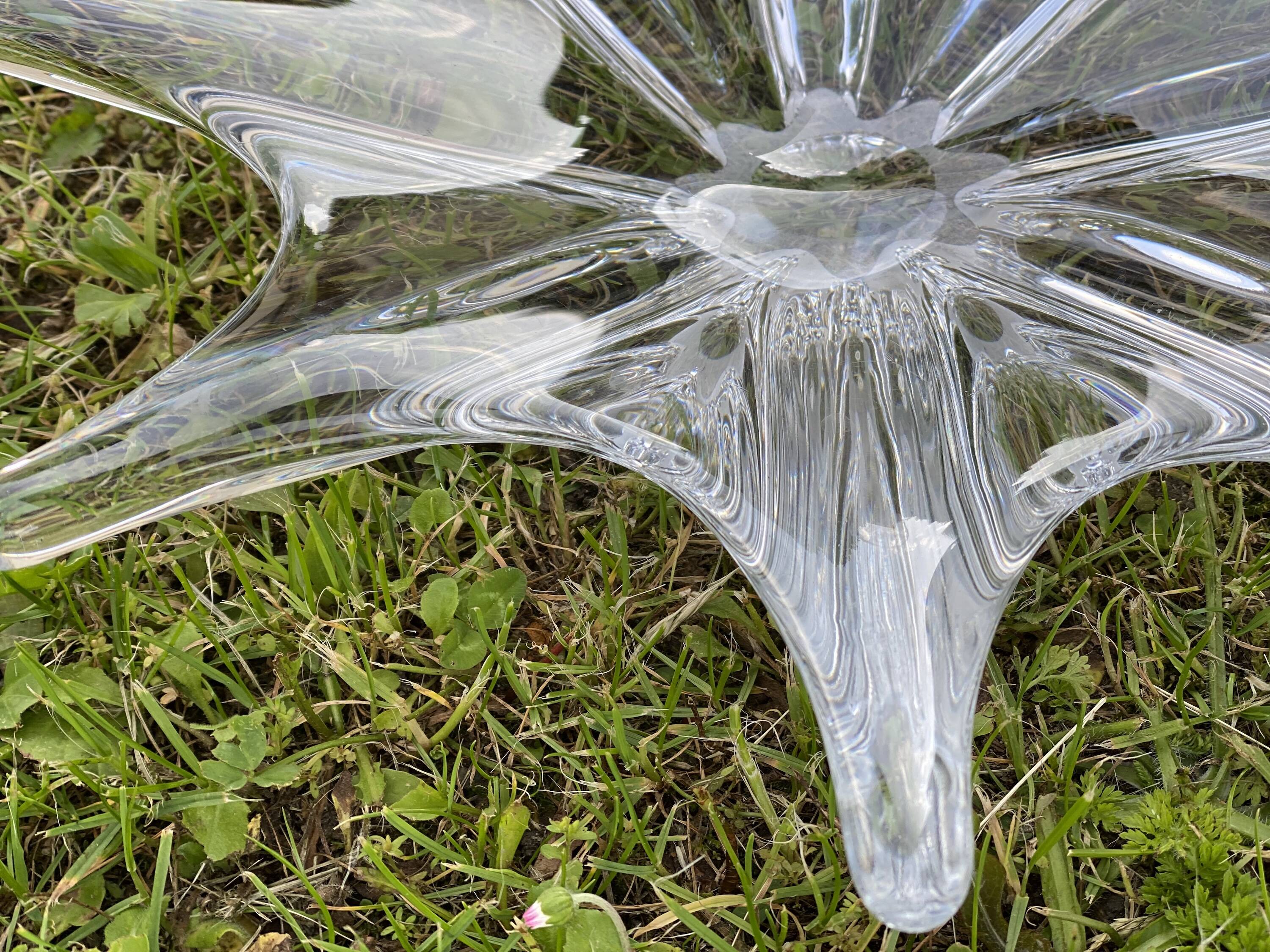 Baccarat crystal star cup vintage centerpiece 1960