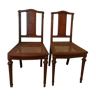 Lot de 2 chaises cannées