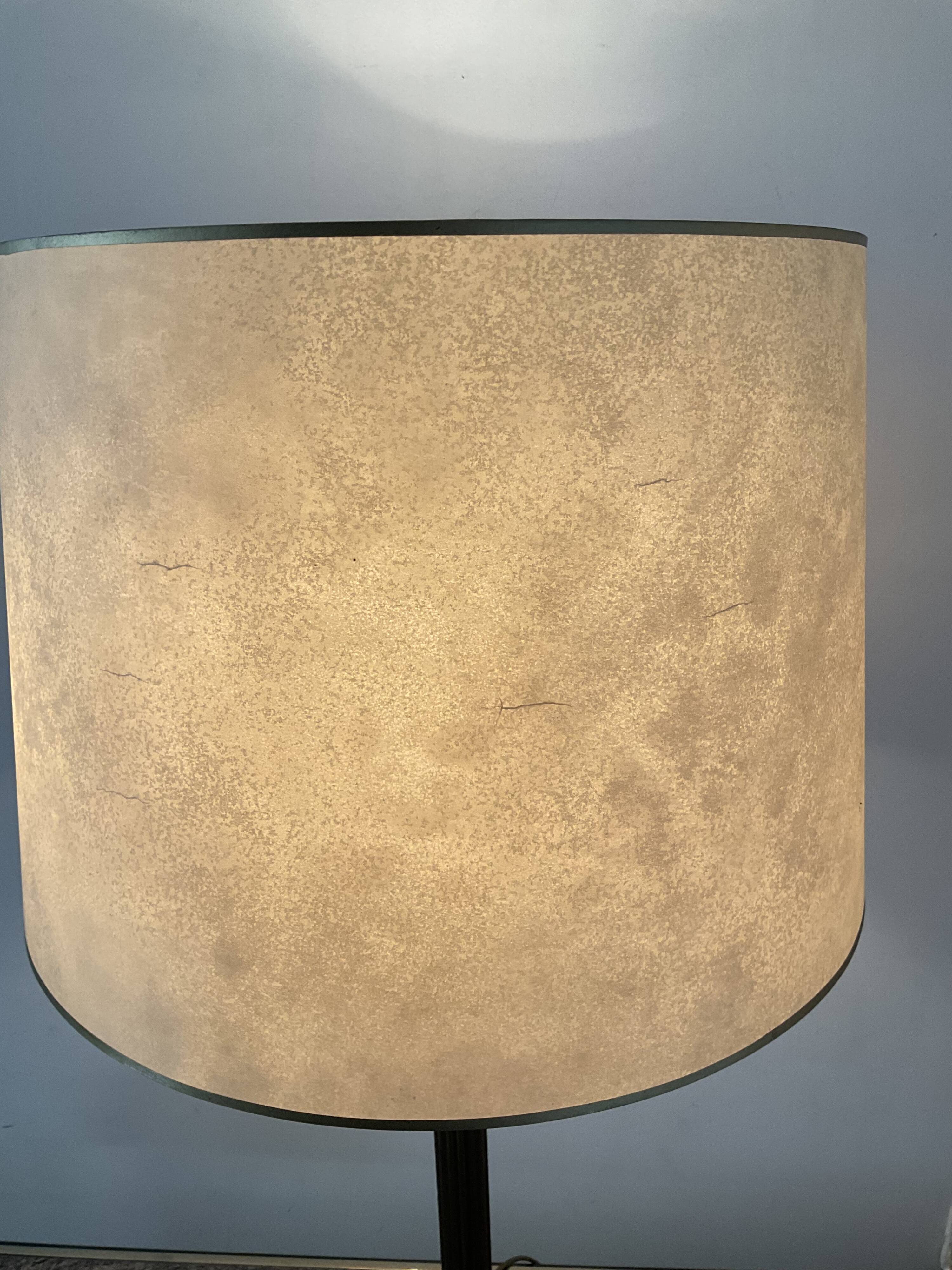 Empire style column lamp in bronze, opaline and marble