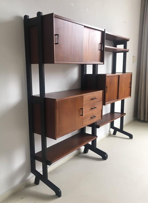 Modular wall unit by Simpla-Lux s 1960