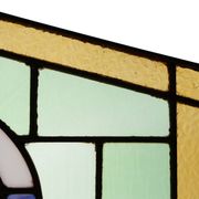 Art Deco Stained Glass Panel Depicting Runners in Motion, Belgium ca. 1910