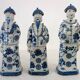 3 figurines of emperors from the Qing dynasty, China, early 20th century.
