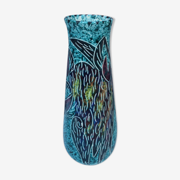 Vallauris ceramic vase by Borty