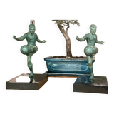 Pair of vintage bookends - Football players - excellent condition