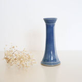 Blue ceramic candle holder, vintage