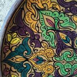 Large artisanal plate from Fès – 38 cm – Painted Moroccan ceramic