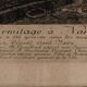 Engraving by René Pinard L'Ermitage in Nantes numbered natural wood frame