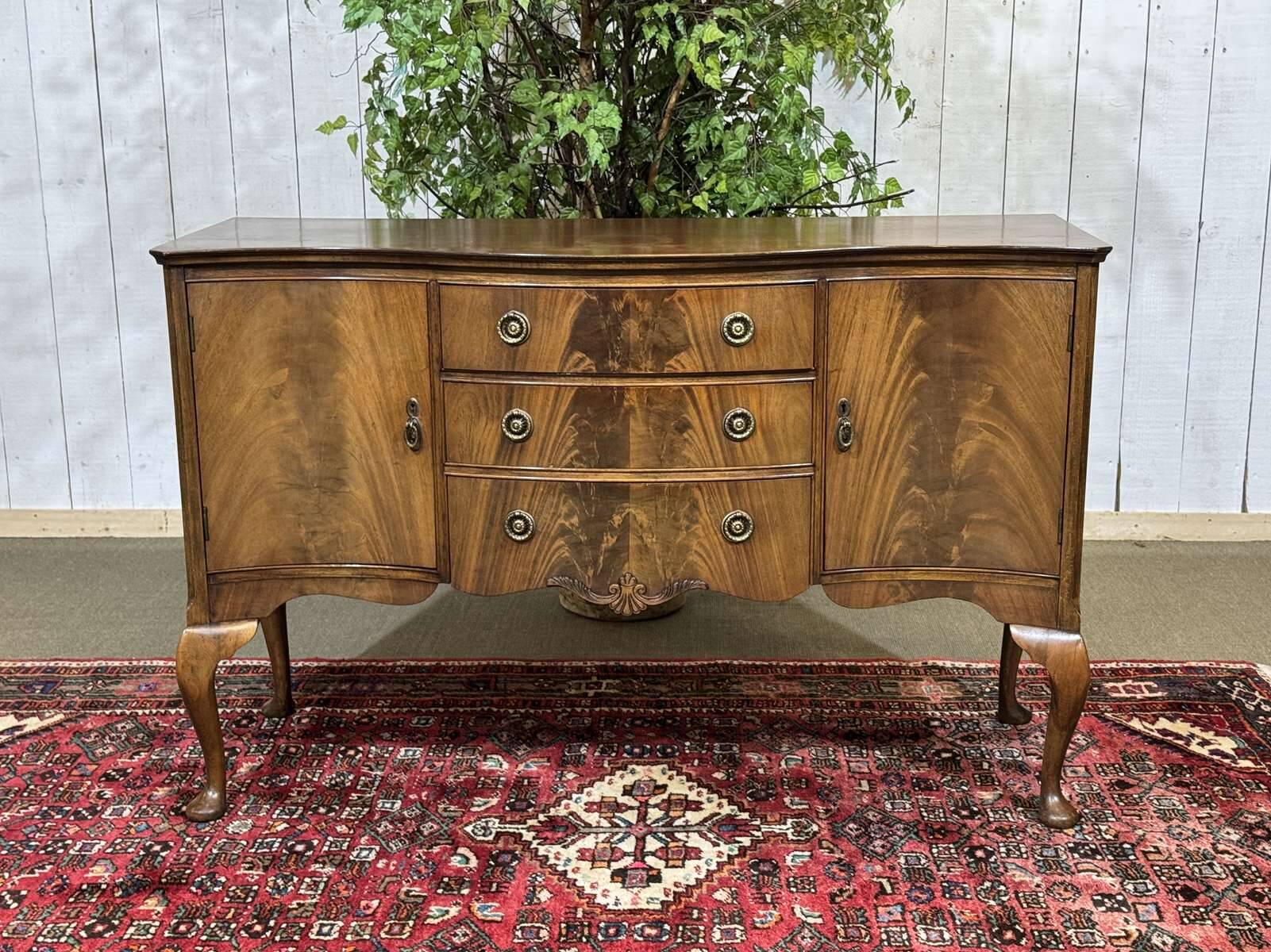 English Chippendale mahogany enfilade from the 1930s.