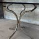 1970s table – chrome, brass, and smoked glass