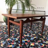 Table basse en teck par Louis Van Teeffelen