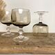 Set of 6 smoked glasses luminarc france