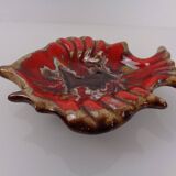 French studio ceramic bowl with fish from Vallauris, 1970s