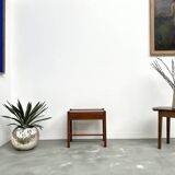 Carved teak bedside table, Arne Wahl Iversen