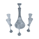Carafe and Baccarat glasses