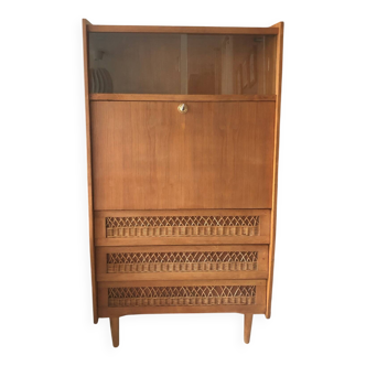 Rattan secretary desk circa 1960