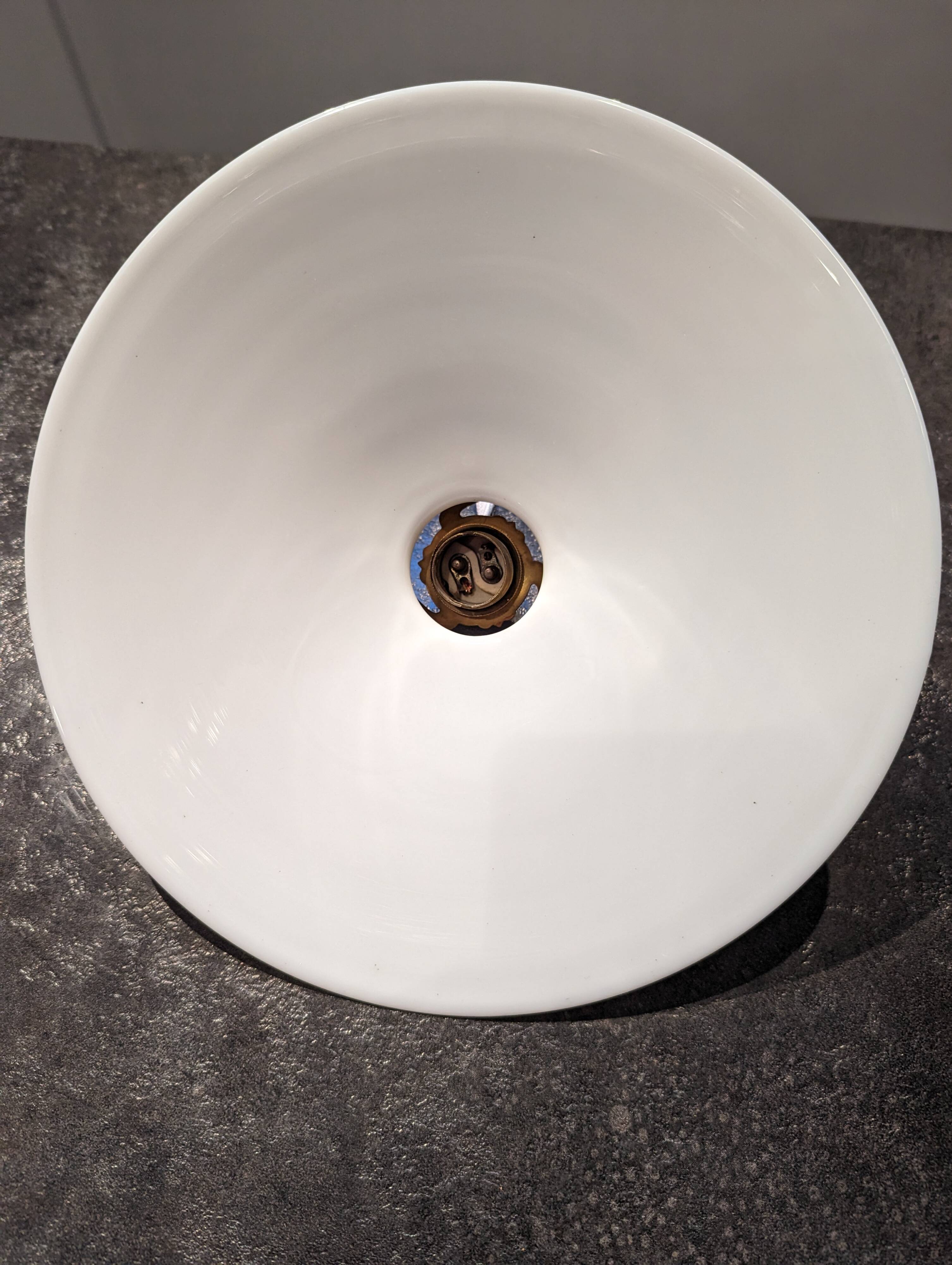 White opaline pendant light, 1930