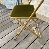 Velvet folding chair