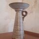 Large stoneware candle holder