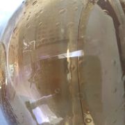 Globe de lampe en verre teinté jaune