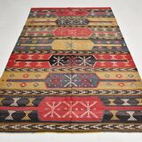 172x264Cm Cinnamon Red Kilim Rug, Large Area Rug, Turkish Bohem Rug,