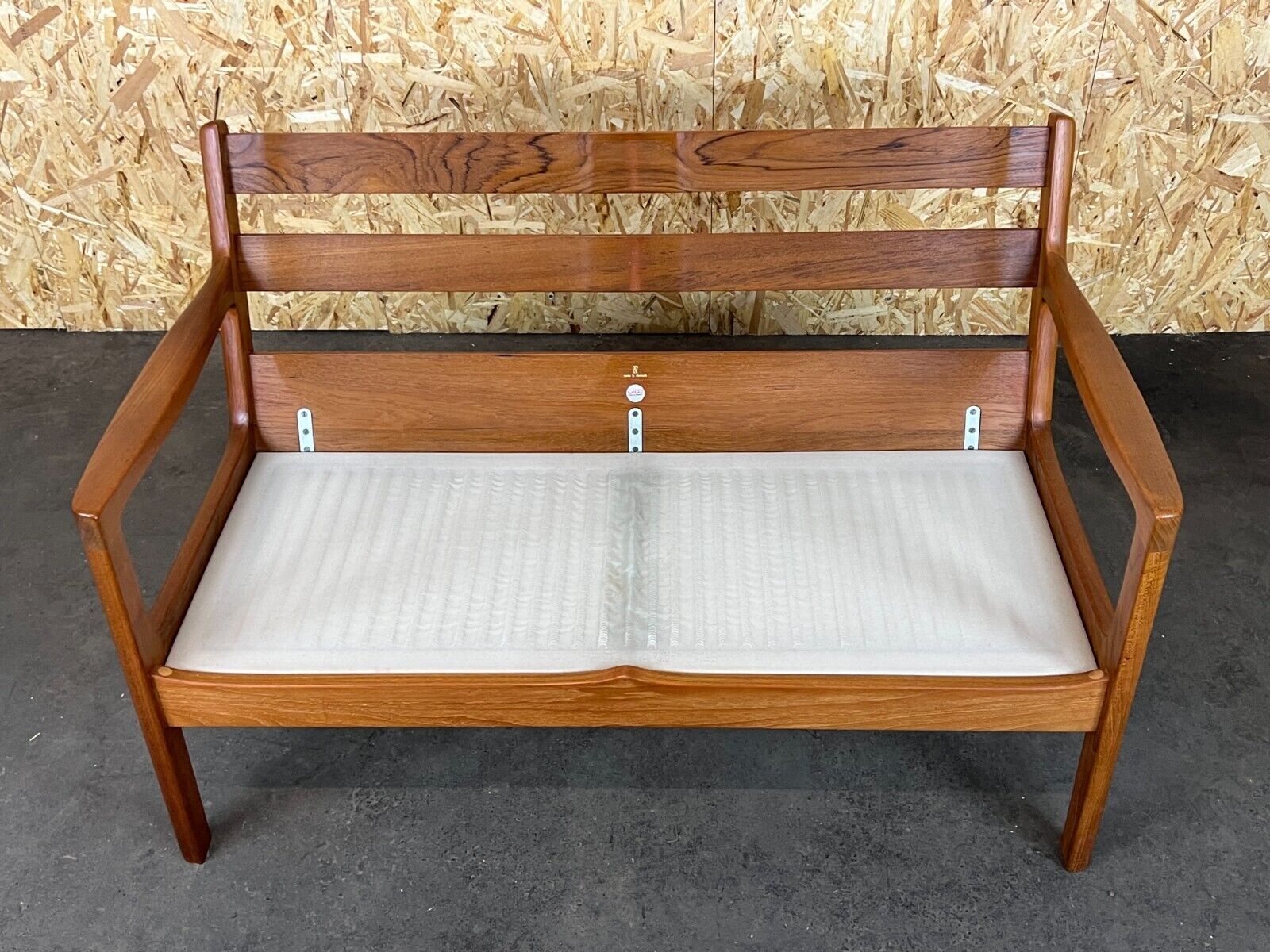 Two-seater canapé by Ole Wanscher, Cado, France & its Danish design, 60s 70s teak.