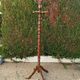 Vintage wooden turned parrot coat rack / twisted barrel