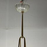 Venetian Murano Glass and Brass Chandelier Circa 1950