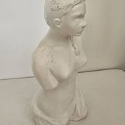 Sculpture plaster statue in the academic style representing the Venus de Milo Signed Dom