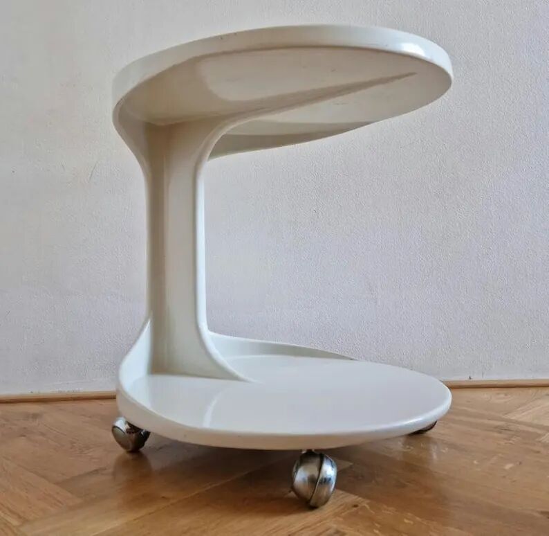 Midcentury Rare Side or Serving Table, Space Age Style, Italy, 1970s