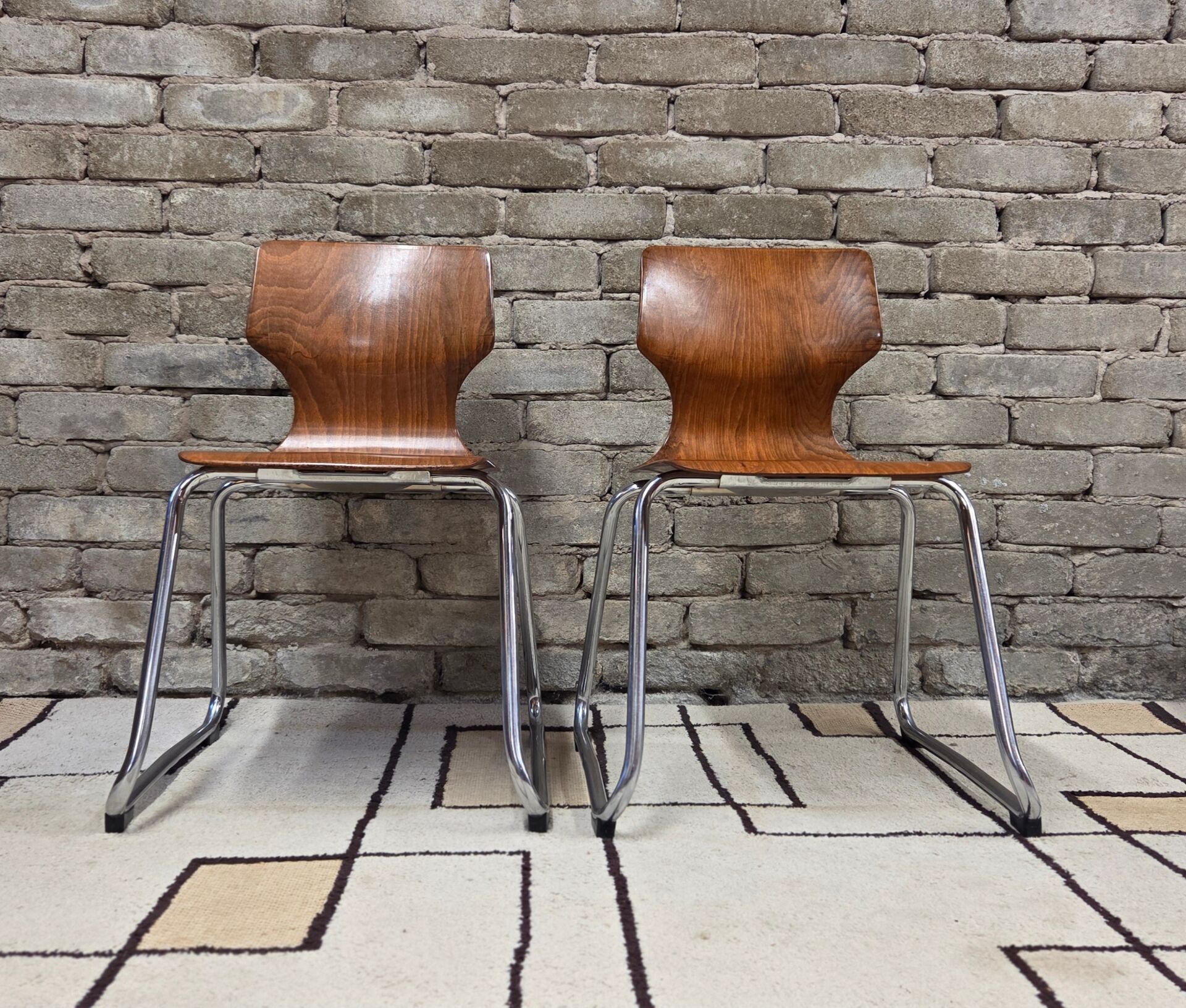 Pair of children's chairs Flötotto 1970s