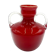 Large red glass vase Opalina Fiorentina Empoli, Italy, 1960s