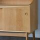 Renovated vintage Scandinavian oak library