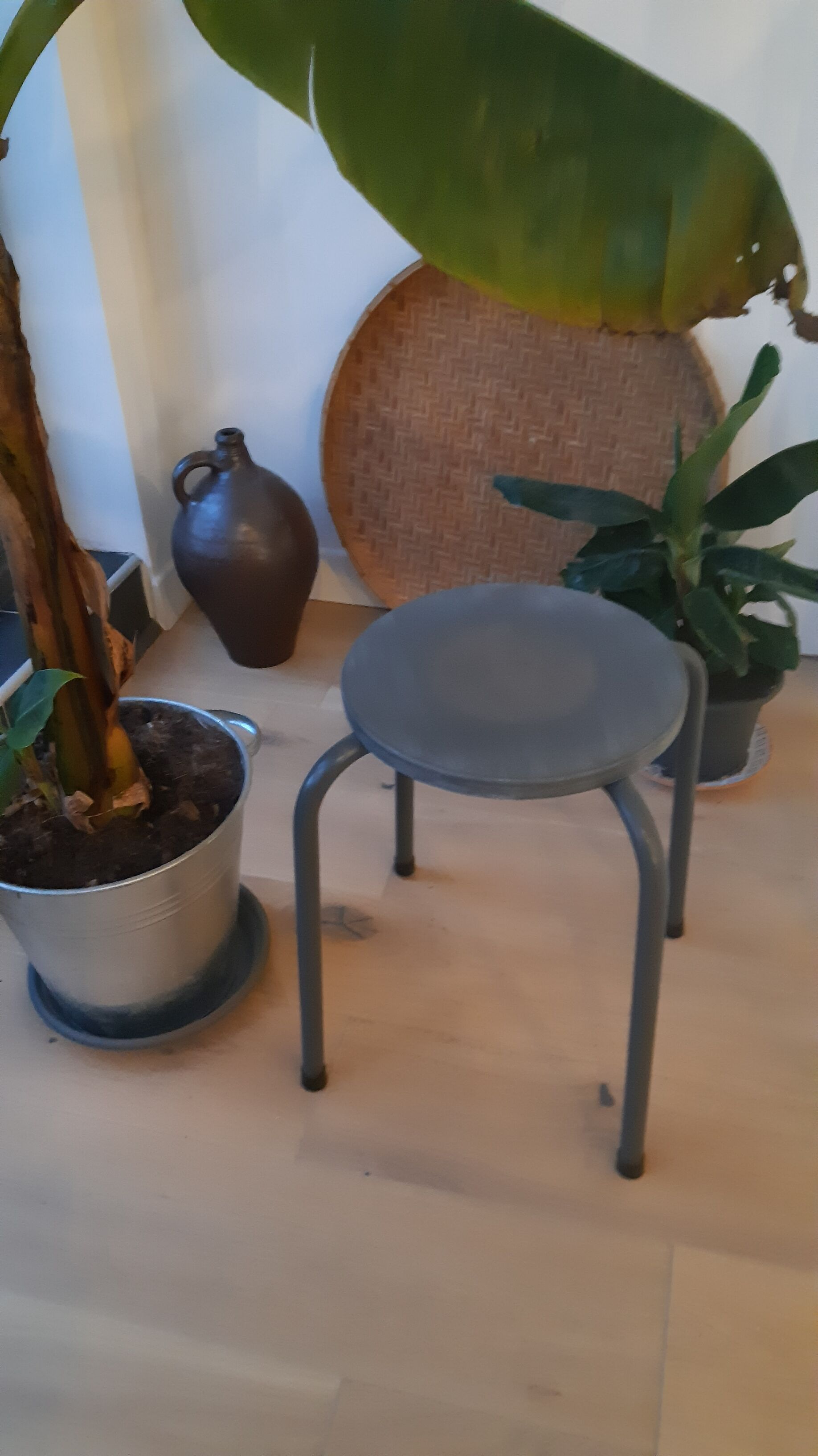 Former renovated school stool