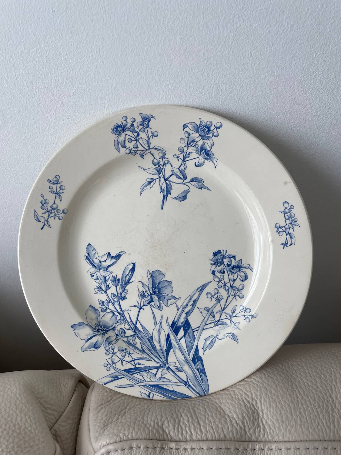 Assiette Boch Frères Keramis Pétunia