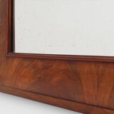 Antique rectangular walnut wall mirror, France ca. 1880