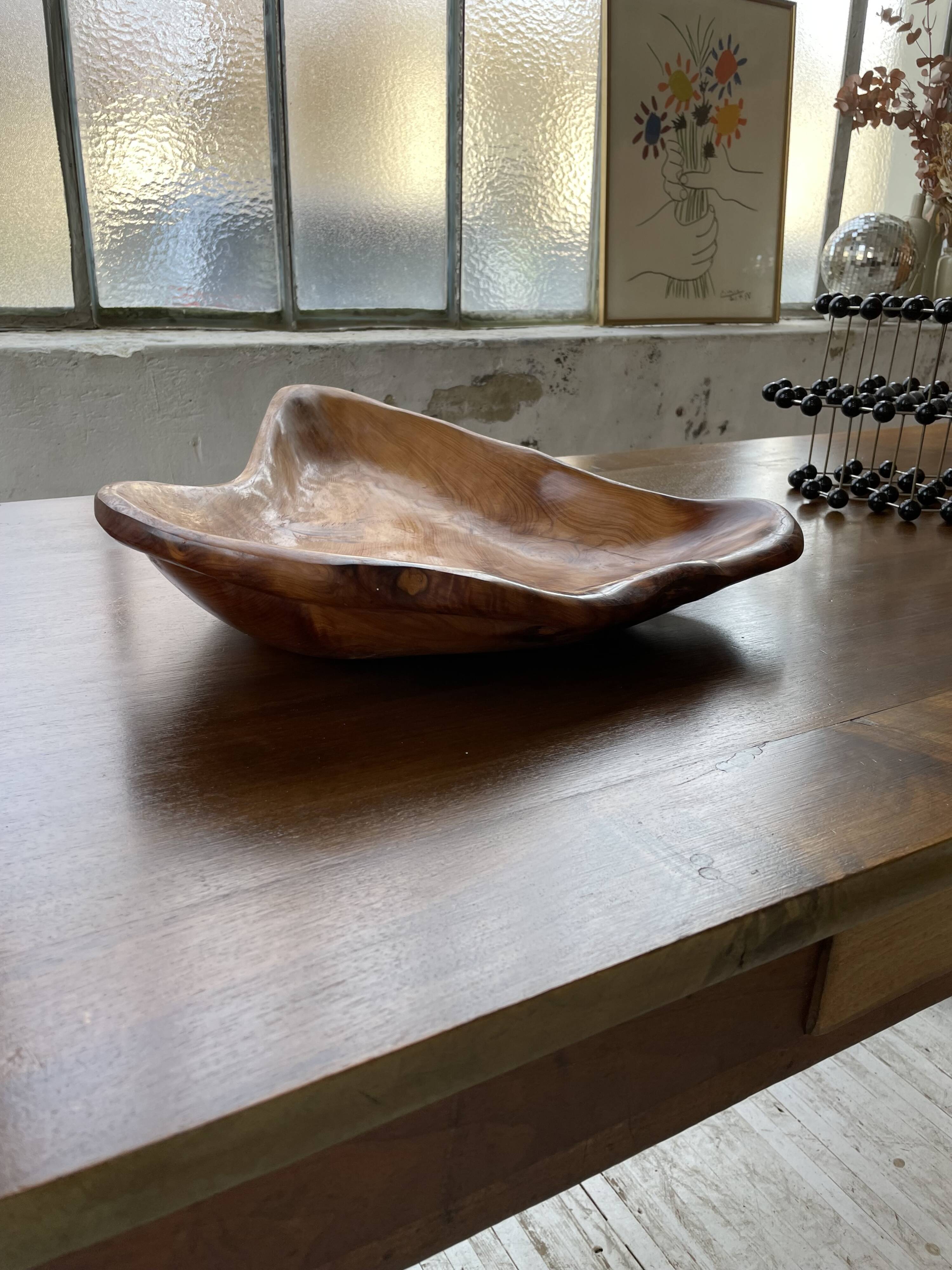 XL thuja root wooden dish