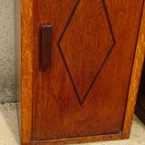 Oak bedside tables, vintage pair