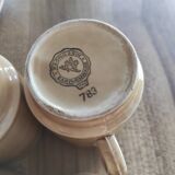 Set of 4 Pagnossin cups and saucers with vintage floral pattern