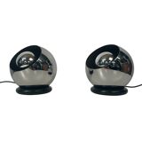 Pair of adjustable chrome lamps, Alta Lite Edition