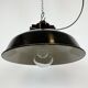 Industrial black enamel factory pendant lamp, 1950s