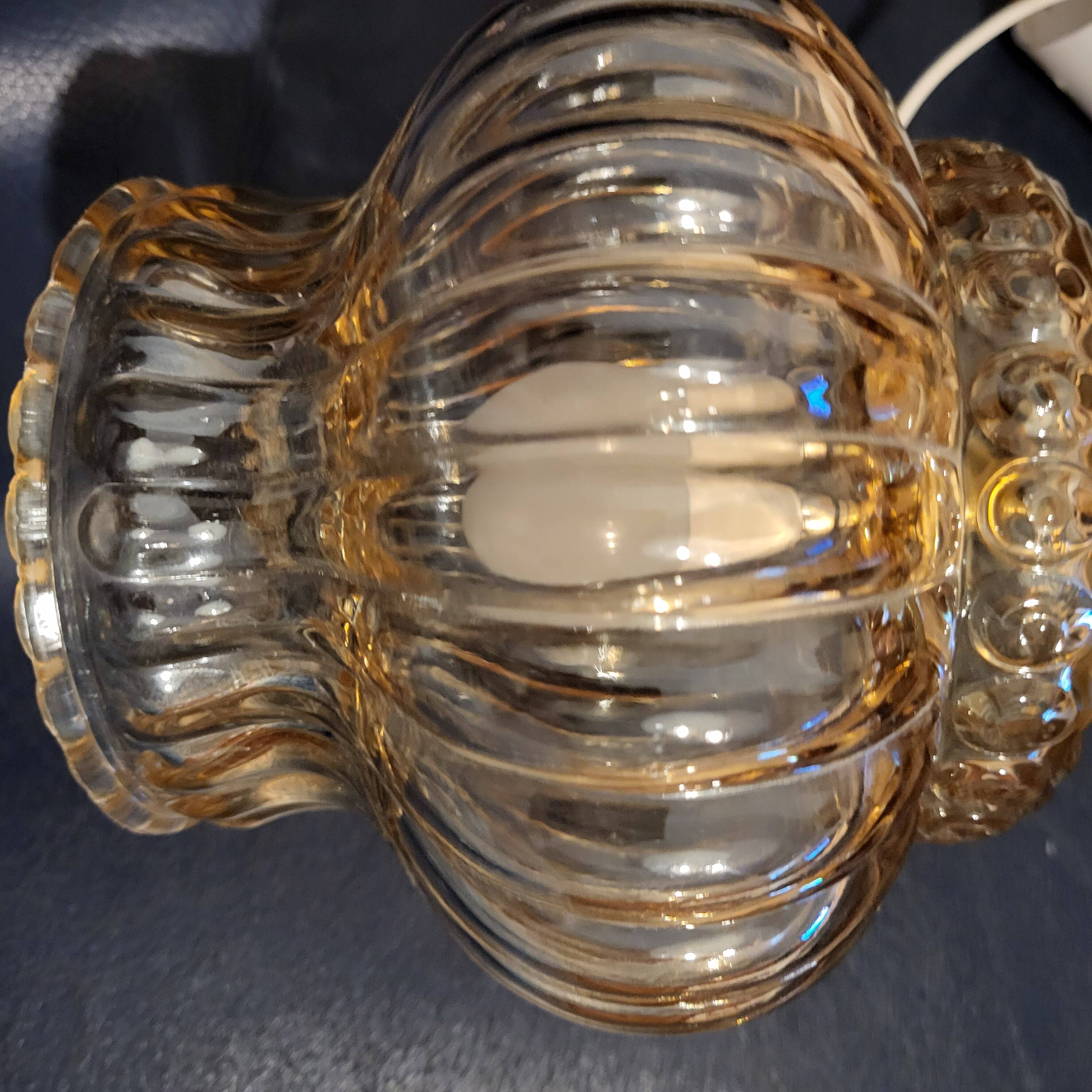 amber space age globe suspension, 1970