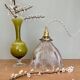 Vintage glass holophane pendant light